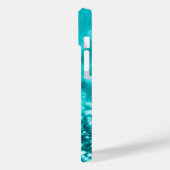 Coques Case-Mate iPhone Parties scintillant Turquoise personnalisée (Verso / Gauche)