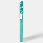 Coques Case-Mate iPhone Parties scintillant turquoise Turquoise Nom Glam (Verso / Droite)