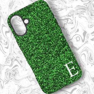 Coques iPhone 16 Plus Parties scintillant verte à impression féminine él