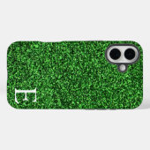 Coques Case-Mate iPhone Parties scintillant verte à impression féminine él (Verso (horizontal))