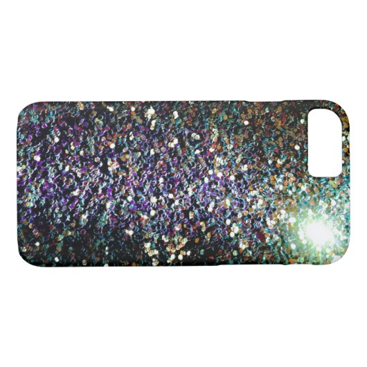 Coques Case-Mate iPhone Parties scintillant verte et violette cométe et ét (Dos (Horizontal))