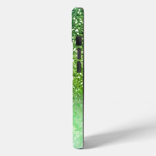 Coques Case-Mate iPhone Parties scintillant verte, Marbre, Personnalisé (Verso / Gauche)