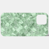 Coques Case-Mate iPhone Parties scintillant verte Mint Chic métallique Élé (Verso (horizontal))