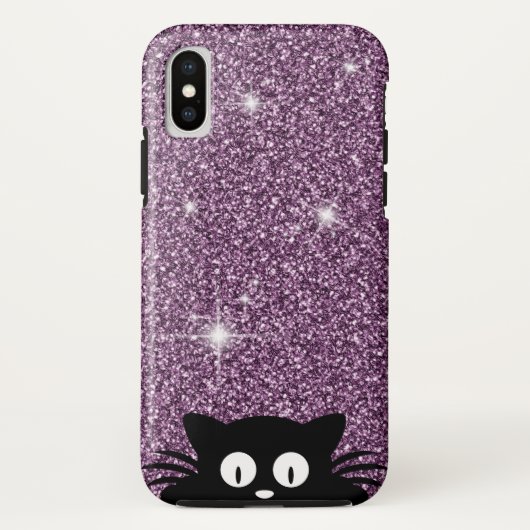 Coques Case-Mate iPhone Parties scintillant violet Faux Shimmer Texture av (Dos)