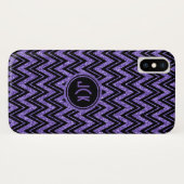 Coques Case-Mate iPhone Parties scintillant violet géométrique et Zigzag n (Dos (Horizontal))