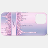 Coques Case-Mate iPhone Parties scintillant violet moderne design gouttes  (Verso / Droite)