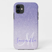Coques Case-Mate iPhone Parties scintillant violet moderne étincelles Nom  (Dos)