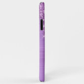 Coques Case-Mate iPhone Parties scintillant violet Monogramme Coque-coque (Dos/Droite)