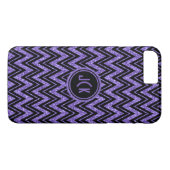 Coques Case-Mate iPhone Parties scintillant violet monogramme et Zigzag no (Dos (Horizontal))