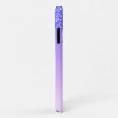 Coques Case-Mate iPhone Parties scintillant Violet Monogramme Étincelles G (Dos/Droite)