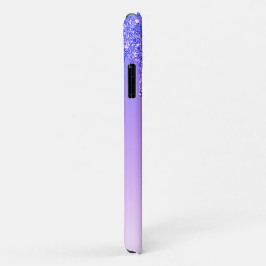 Coques Case-Mate iPhone Parties scintillant Violet Monogramme Étincelles G (Dos/Droite)