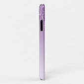 Coques Case-Mate iPhone Parties scintillant Violet Monogramme Étincelles G (Dos/Droite)
