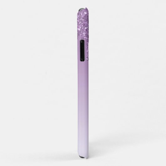 Coques Case-Mate iPhone Parties scintillant Violet Monogramme Étincelles G (Dos/Droite)
