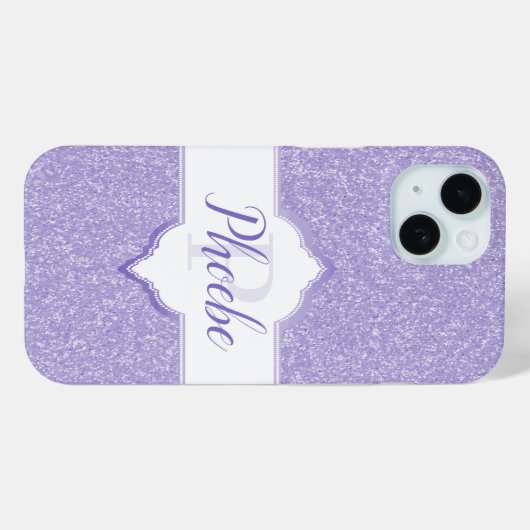 Coques Case-Mate iPhone Parties scintillant violet Monogramme Samsung Gala (Verso (horizontal))