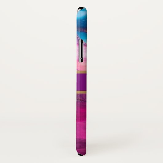 Coques Case-Mate iPhone Parties scintillant violet personnalisée Faux Foil (Dos/Droite)
