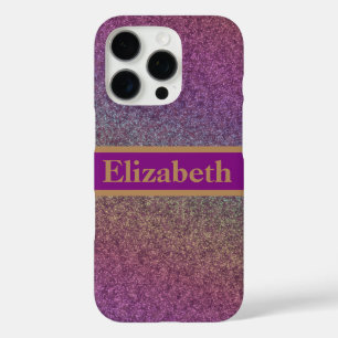 Coques iPhone 16 Pro Parties scintillant violet personnalisée Faux Foil