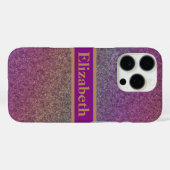 Coques Case-Mate iPhone Parties scintillant violet personnalisée Faux Foil (Verso (horizontal))