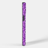 Coques Case-Mate iPhone Parties scintillant violet tendance Monogramme Nom (Verso / Droite)