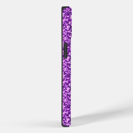 Coques Case-Mate iPhone Parties scintillant violet tendance Monogramme Nom (Verso / Droite)