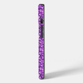 Coques Case-Mate iPhone Parties scintillant violet tendance Monogramme Nom (Verso / Gauche)