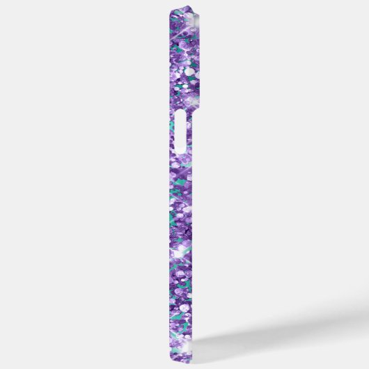 Coques Case-Mate iPhone Parties scintillant violet Turquoise Glam Girl Sig (Verso / Droite)