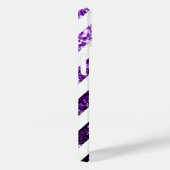 Coques Case-Mate iPhone Parties scintillant violette foncée et Chevron bla (Verso / Droite)