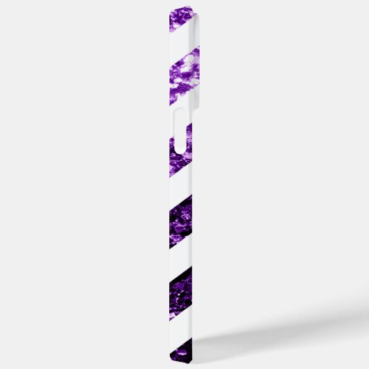 Coques Case-Mate iPhone Parties scintillant violette foncée et Chevron bla (Verso / Droite)
