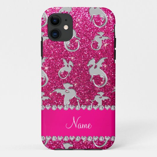 Coques Case-Mate iPhone Parties scintillantes argentées nommées (Dos)