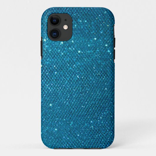 Coques Case-Mate iPhone Parties scintillantes bleues (Dos)
