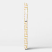Coques Case-Mate iPhone Parties scintillantes de rayures de Chevron d'or (Verso / Gauche)