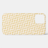 Coques Case-Mate iPhone Parties scintillantes de rayures de Chevron d'or (Verso (horizontal))