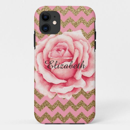Coques Case-Mate iPhone Parties scintillantes de rose de Customizeable et (Dos)