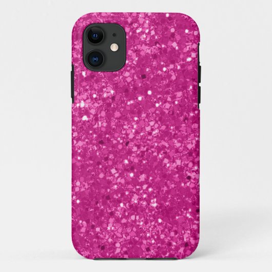 Coques Case-Mate iPhone Parties scintillantes de rose de Faux (Dos)