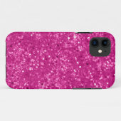 Coques Case-Mate iPhone Parties scintillantes de rose de Faux (Dos (Horizontal))