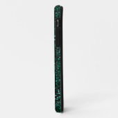 Coques Case-Mate iPhone Parties scintillantes foncées de vert bleu de (Dos/Gauche)
