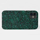 Coques Case-Mate iPhone Parties scintillantes foncées de vert bleu de (Dos (Horizontal))