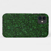Coques Case-Mate iPhone Parties scintillantes foncées de vert vert (Dos (Horizontal))