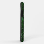 Coques Case-Mate iPhone Parties scintillantes foncées de vert vert (Dos/Droite)