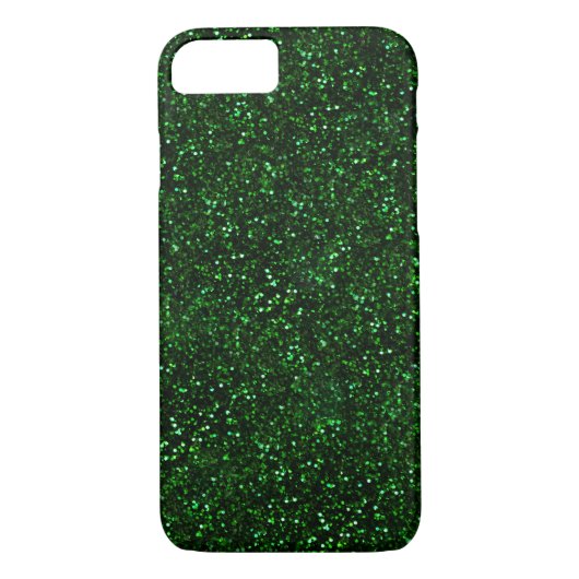 Coques Case-Mate iPhone Parties scintillantes foncées de vert vert (Dos)