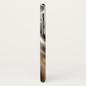 Coques Case-Mate iPhone Parties scintillantes modernes de faux d'argent (Dos/Gauche)