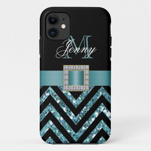 COQUES Case-Mate iPhone PARTIES SCINTILLANTES NOIRES DE CHEVRON DE (Dos)