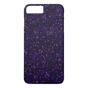 Coque iPhone 7 Plus Parties scintillantes pourpres d'améthyste foncée