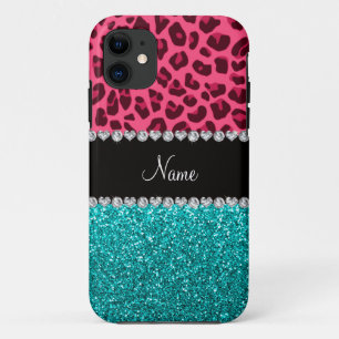 Coques Pour iPhone Parties scintillantes roses nommées personnalisé