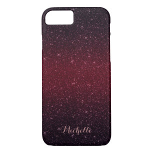 Case-Mate iPhone Case Parties scintillantes rouges modernes de Faux de