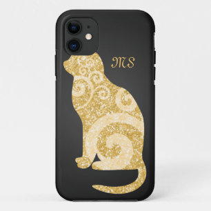 Coque Case-Mate Pour iPhone Parties scintillantes tourbillonnantes d'or de