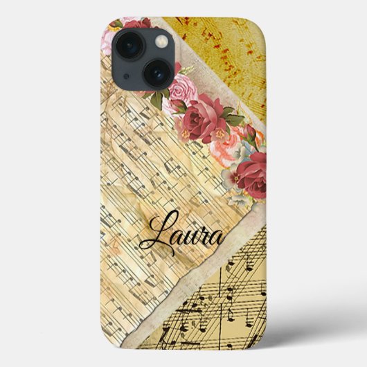 Coques Case-Mate iPhone Partition personnalisée Musique Notes musicales Bo (Verso)
