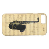 Coques Case-Mate iPhone Partition Saxophone Noir Or (Dos (Horizontal))