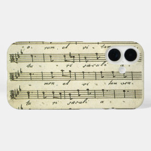 Coques iPhone 16 Partition vintage, Partition musicale antique 1810