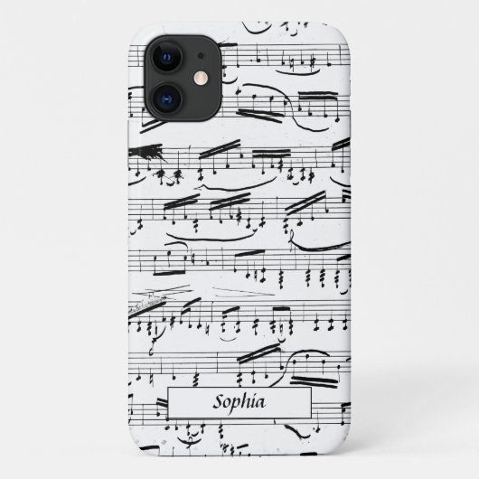 Coques Case-Mate iPhone Partitions de piano personnalisées avec notes de m (Dos)