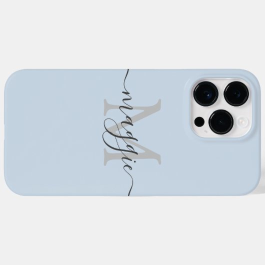 Coques Case-Mate iPhone Paruline thermique Monogramme Pastel Script (Verso (horizontal))